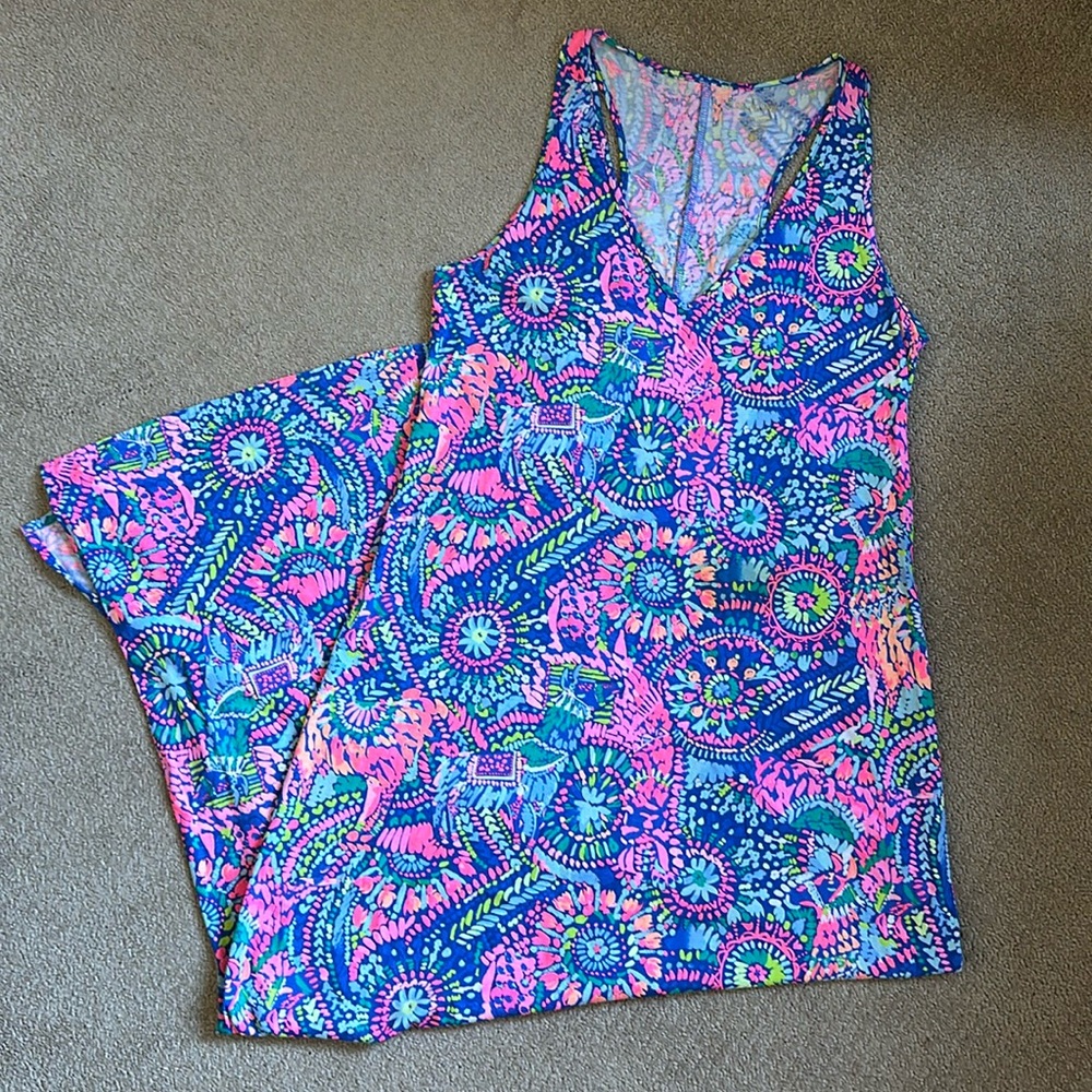 LILLY PULITZER No Prob Llama Kerri Maxi Dress Pima Cotton